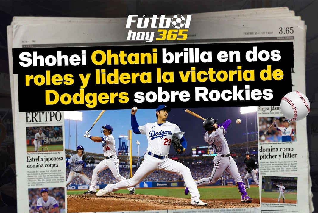 Shohei Ohtani brilla en dos roles y lidera la victoria de Dodgers sobre Rockies