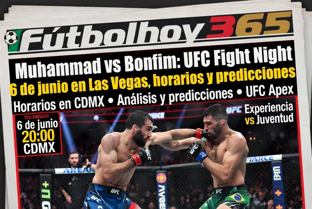 Muhammad vs Bonfim UFC Fight Night 6 de junio en Las Vegas, horarios y predicciones
