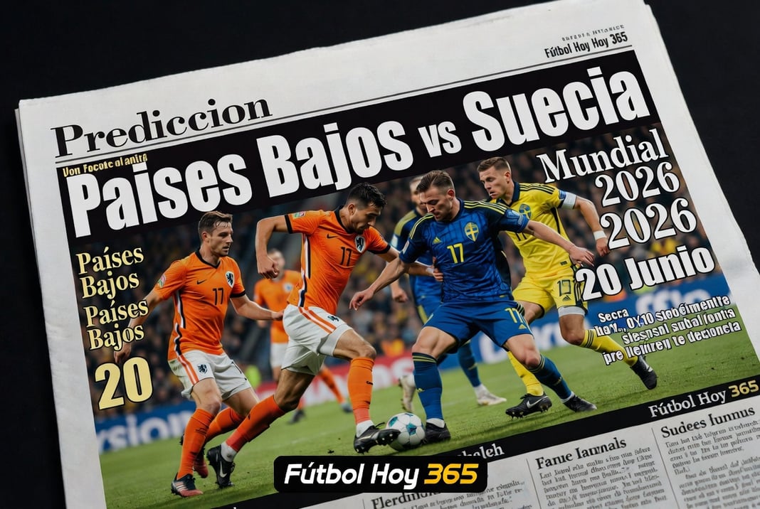 Prediccion Paises Bajos vs Suecia Mundial 2026 20 Junio