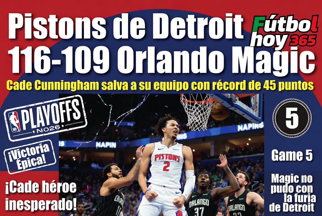 Pistons de Detroit 116-109 Orlando Magic Cade Cunningham salva a su equipo con récord de 45 puntos