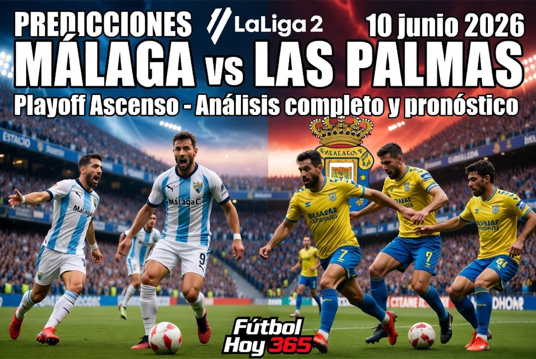 predicciones LaLiga 2 Malaga vs Las Palmas 10 junio 2026