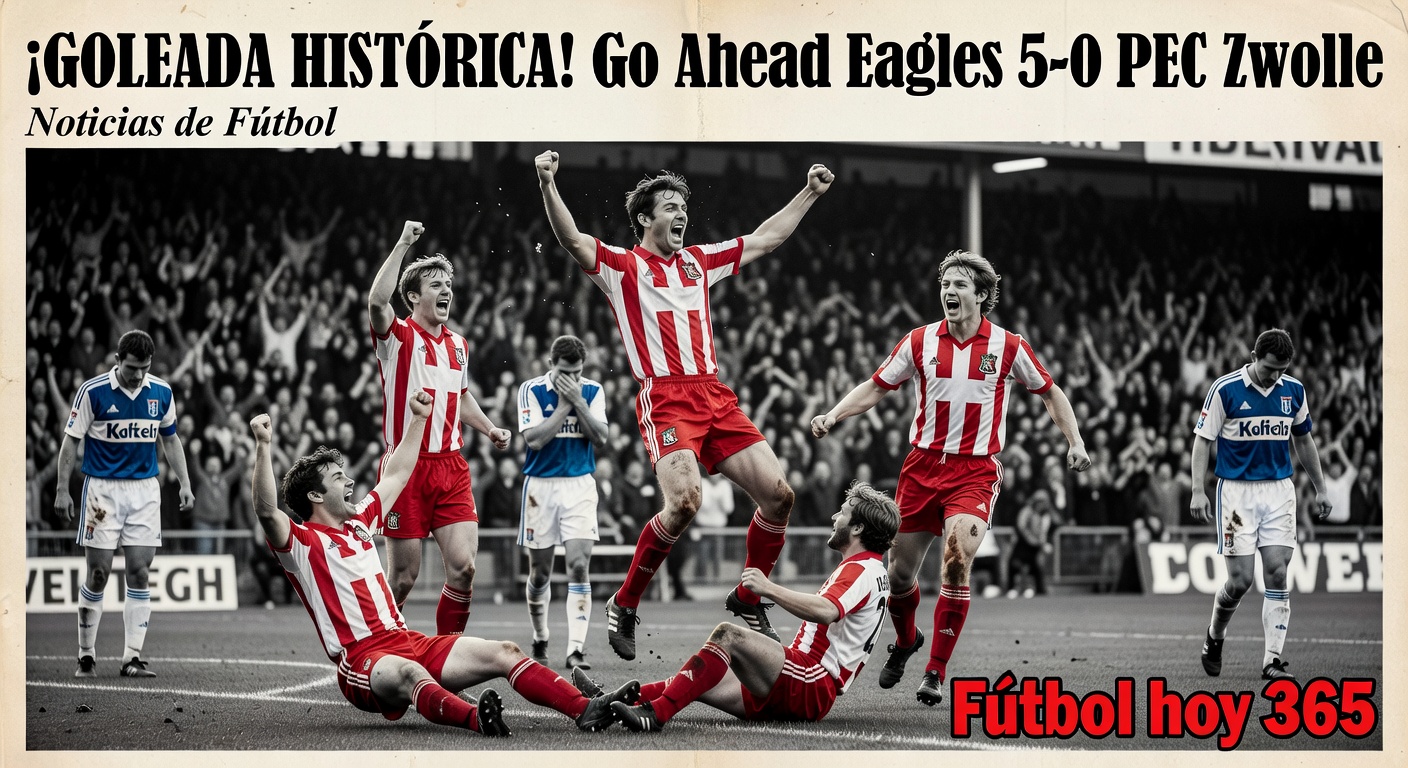 Go Ahead Eagles 5-0 PEC Zwolle in Eredivisie (ESPN)
