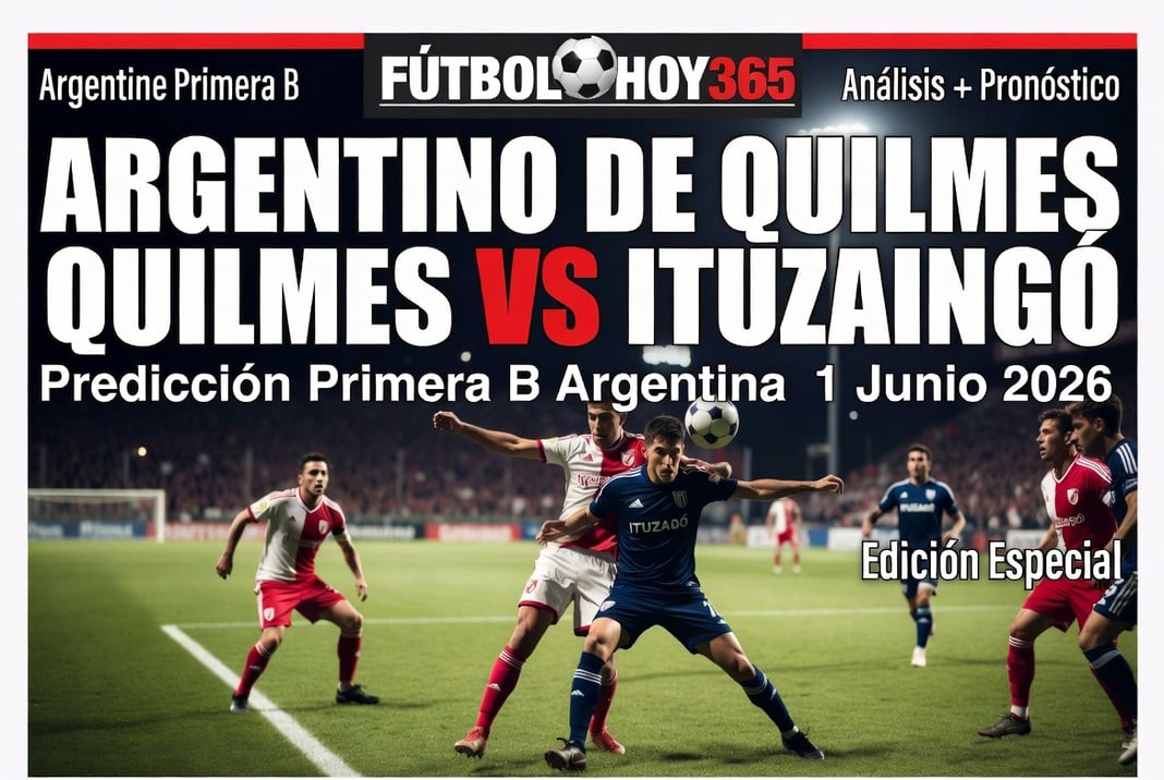 Argentino de Quilmes vs Ituzaingó Prediccion Primera B Argentina 1 Junio 2026