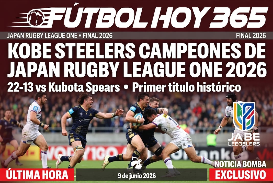 Kobe Steelers campeones de Japan Rugby League One 2026