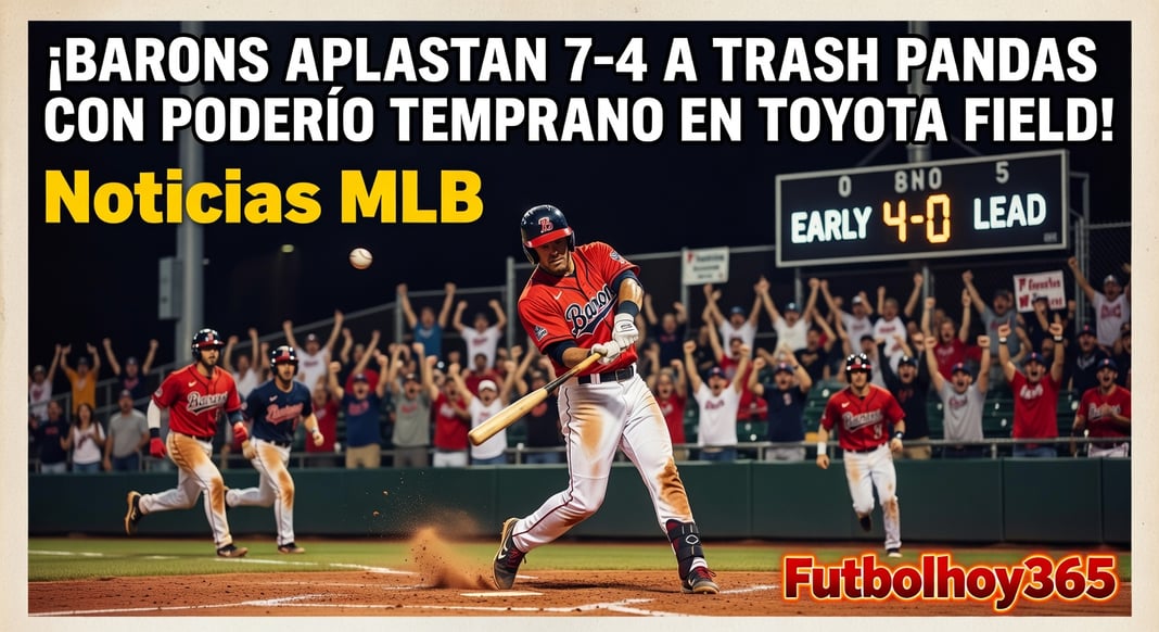 Barons Derrotan 7-4 a Trash Pandas con Poderío Temprano en Toyota Field