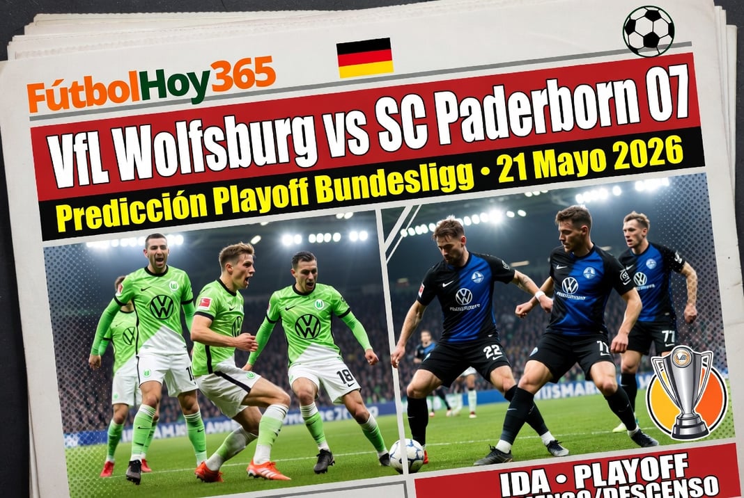 VfL Wolfsburg vs SC Paderborn 07 Prediccion Playoff Bundesliga 21 Mayo 2026