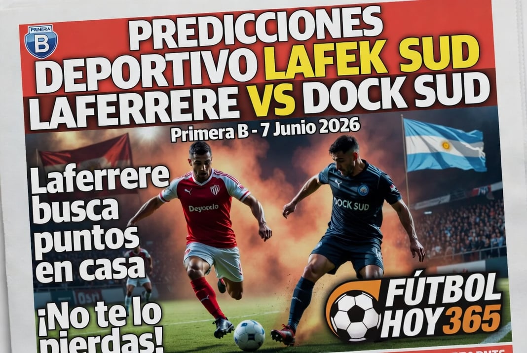 Predicciones Deportivo Laferrere vs Dock Sud Primera B 7 Junio 2026