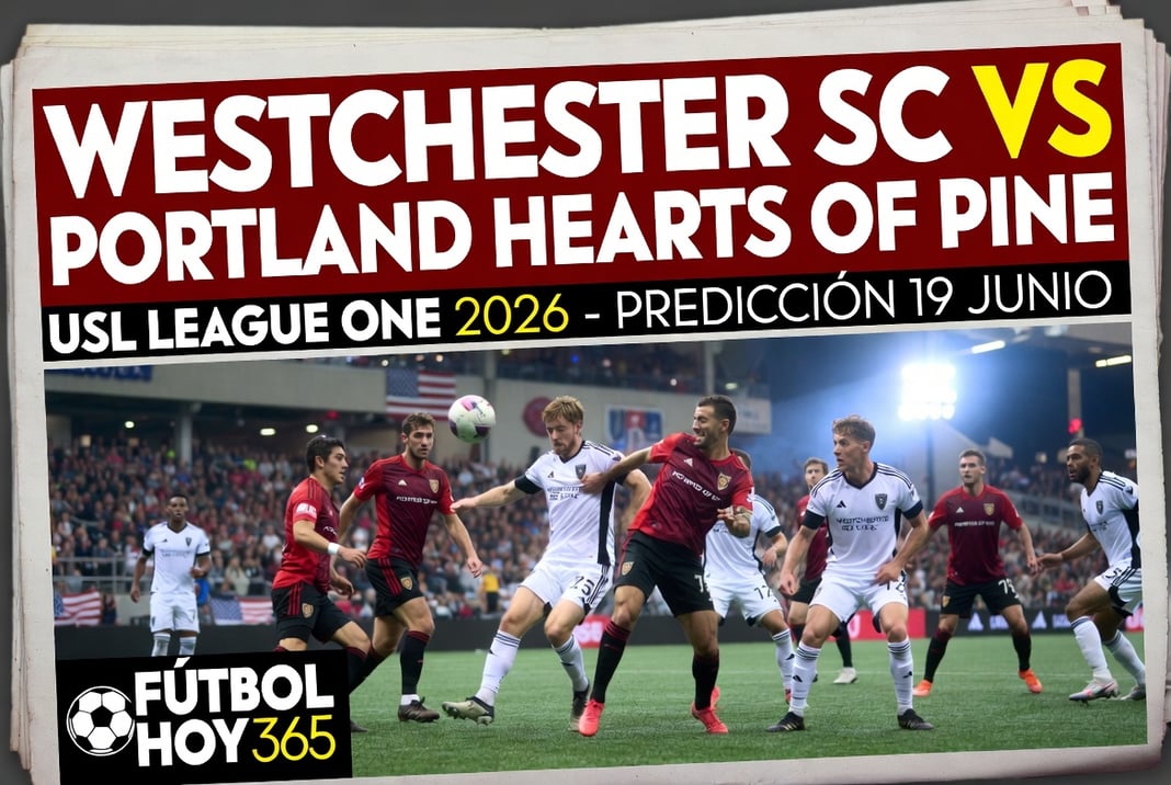 Westchester SC vs Portland Hearts of Pine USL League One 2026 Prediccion 19 Junio