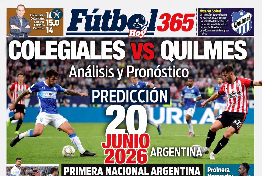 Colegiales vs Quilmes Prediccion 20 Junio 2026 Primera Nacional Argentina