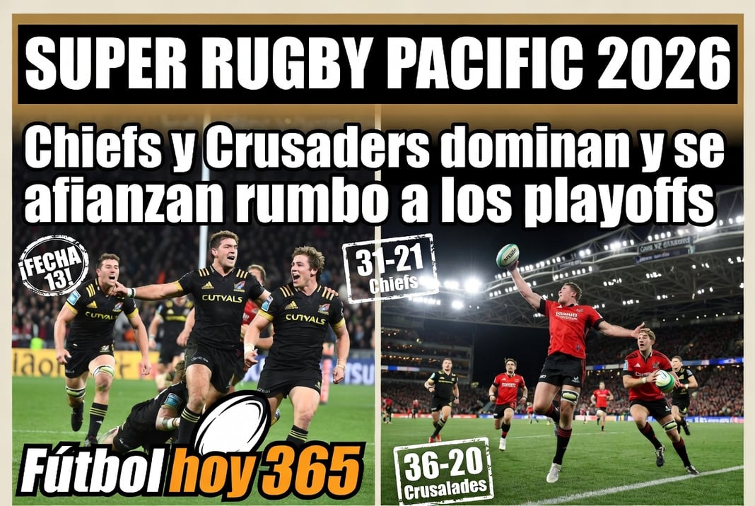 Super Rugby Pacific 2026 Chiefs y Crusaders dominan y se afianzan rumbo a los playoffs