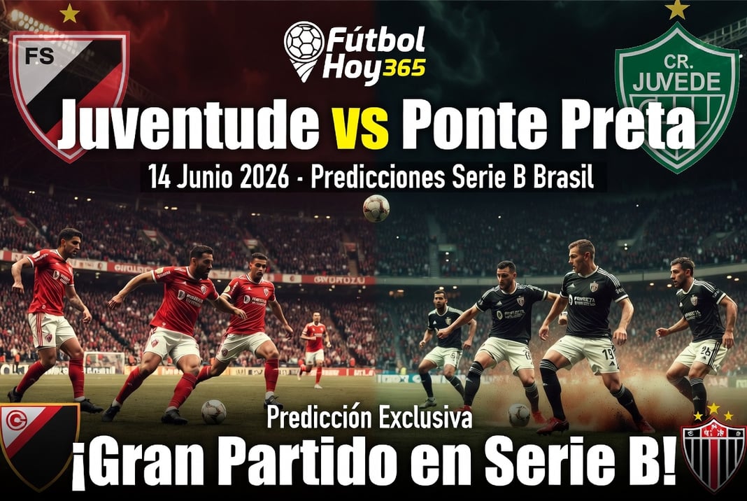 predicciones Serie B Brasil Juventude vs Ponte Preta 14 Junio 2026