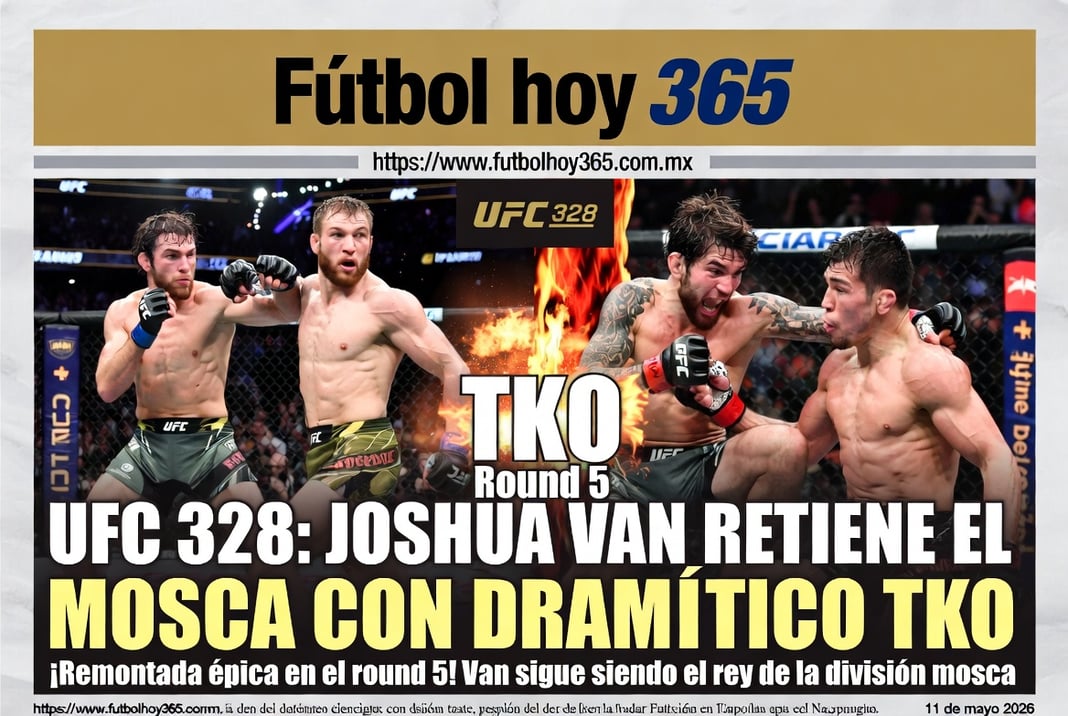 UFC 328 Joshua Van retiene el título mosca con dramático TKO