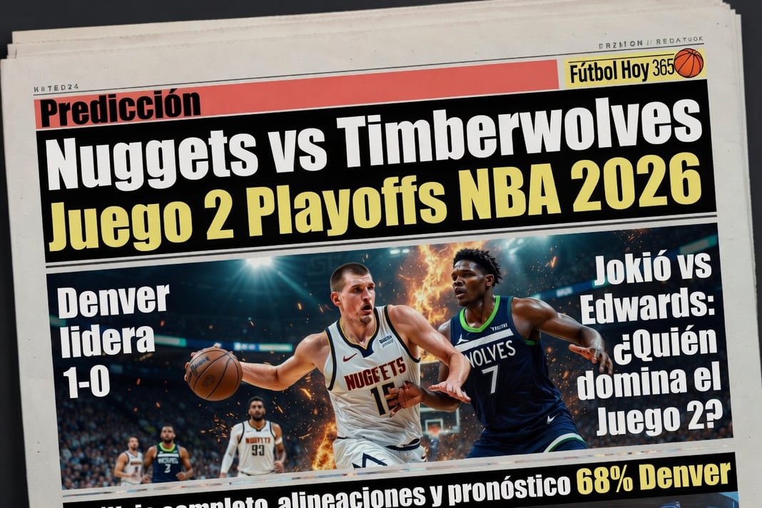 Predicción Nuggets vs Timberwolves Juego 2 Playoffs NBA 2026