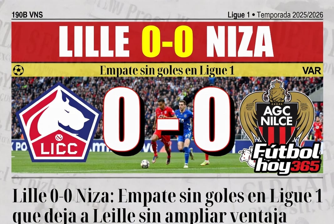 Lille 0-0 Niza Empate sin goles en Ligue 1 que deja a Lille sin ampliar ventaja