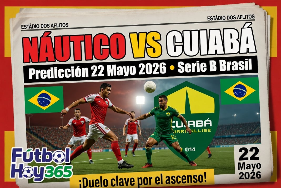 Náutico vs Cuiabá Prediccion 22 Mayo 2026 Serie B Brasil
