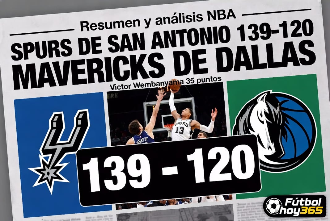 Spurs de San Antonio 139-120 Mavericks de Dallas Resumen y análisis NBA