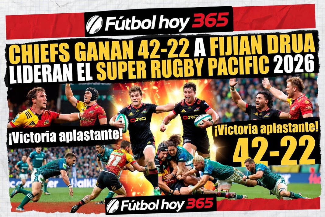 Chiefs Ganan 42-22 a Fijian Drua y Lideran el Super Rugby Pacific 2026