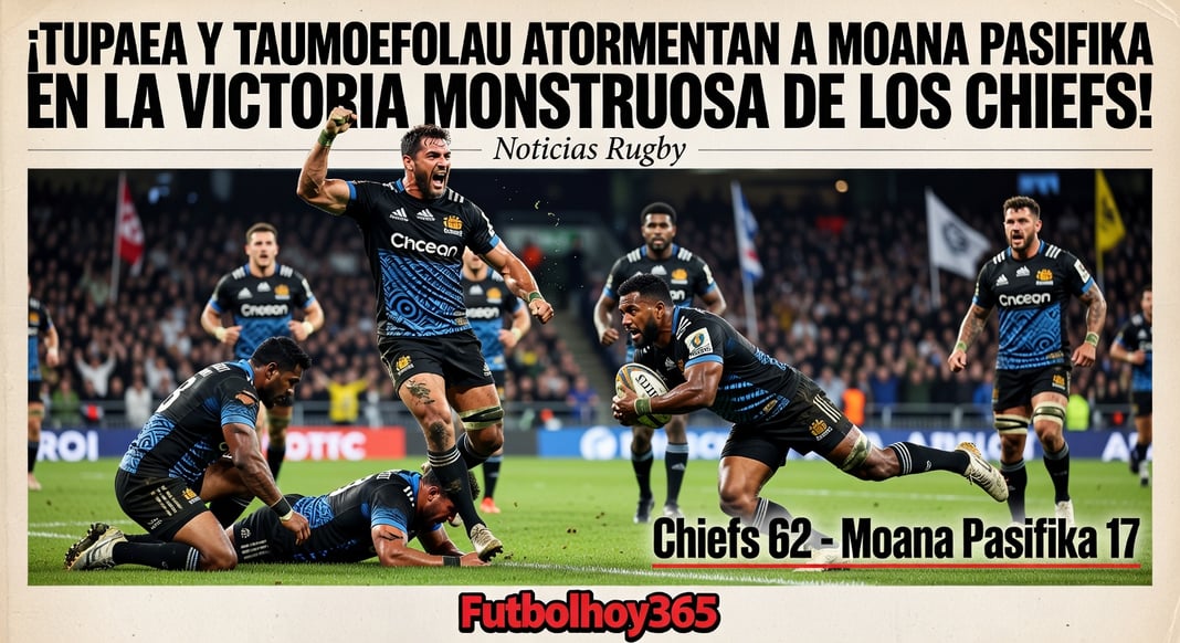 Tupaea y Taumoefolau atormentan a Moana Pasifika en la victoria monstruosa de los Chiefs en Super Rugby Pacific