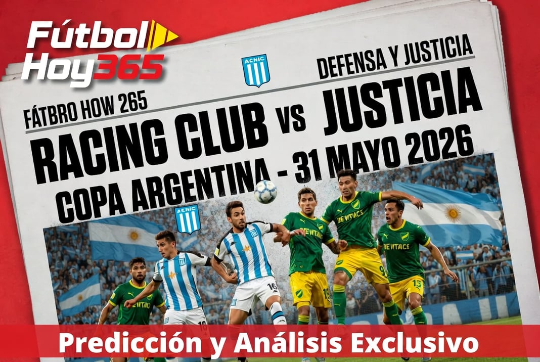 Racing Club vs Defensa y Justicia Copa Argentina 31 Mayo 2026