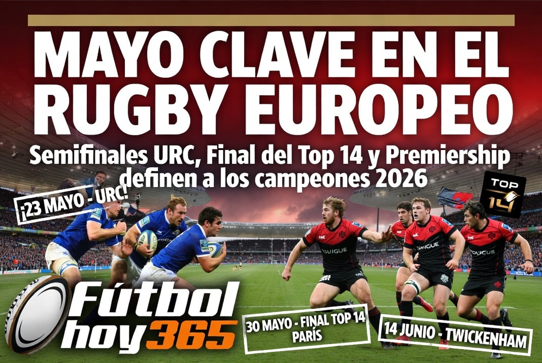 Mayo clave en el rugby europeo Semifinales URC, Final del Top 14 y Premiership definen a los campeones 2026