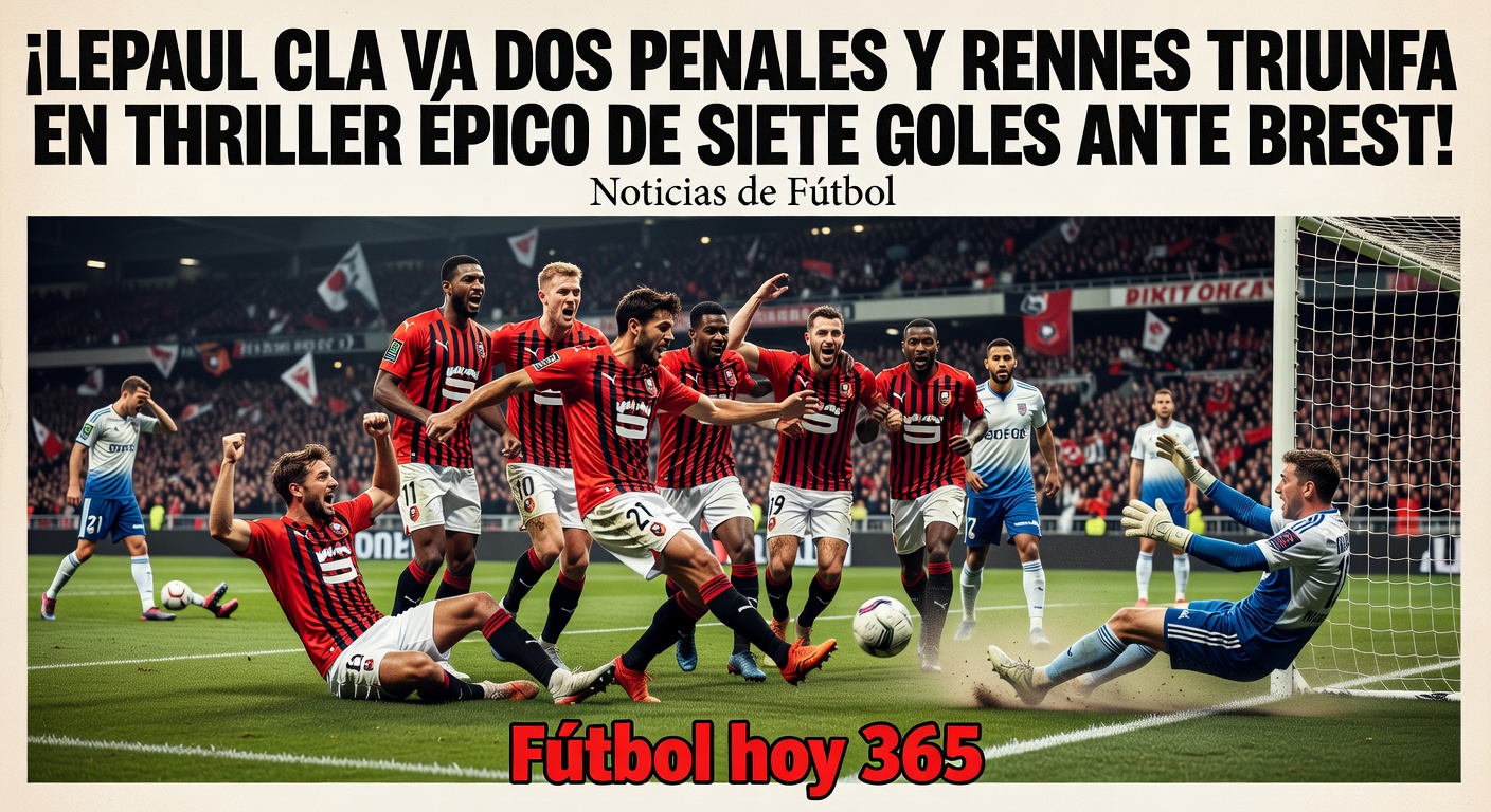 Stade Rennais Overcome Brest 4-3 in Ligue 1 Thriller