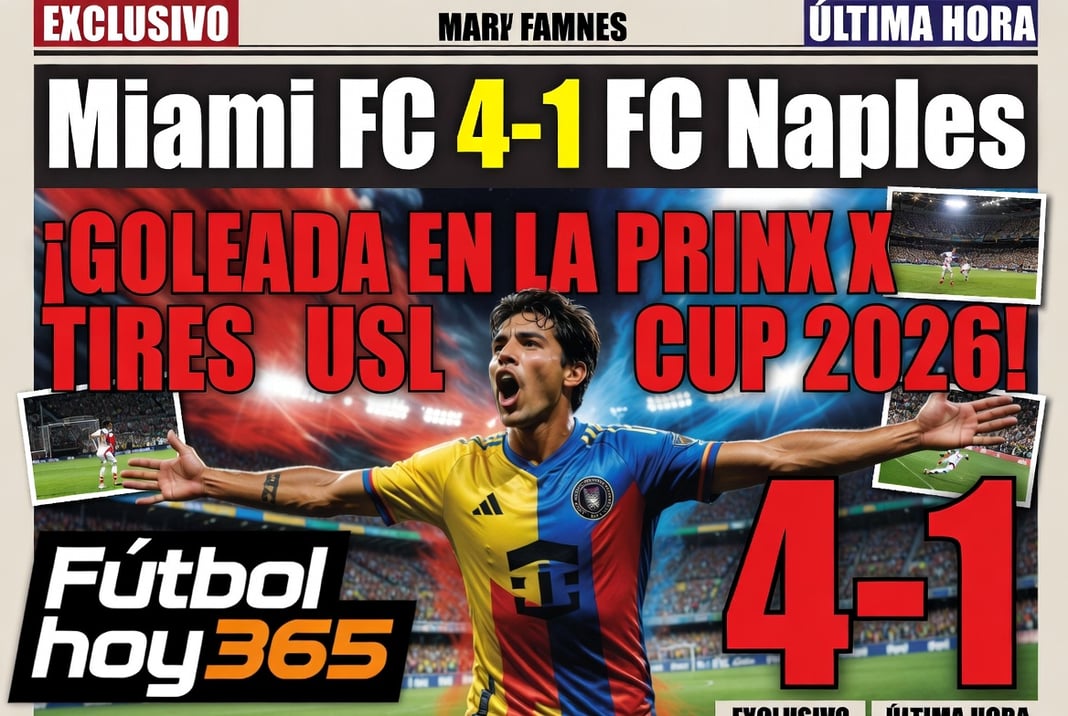 Miami FC 4-1 FC Naples Goleada en la Prinx Tires USL Cup 2026