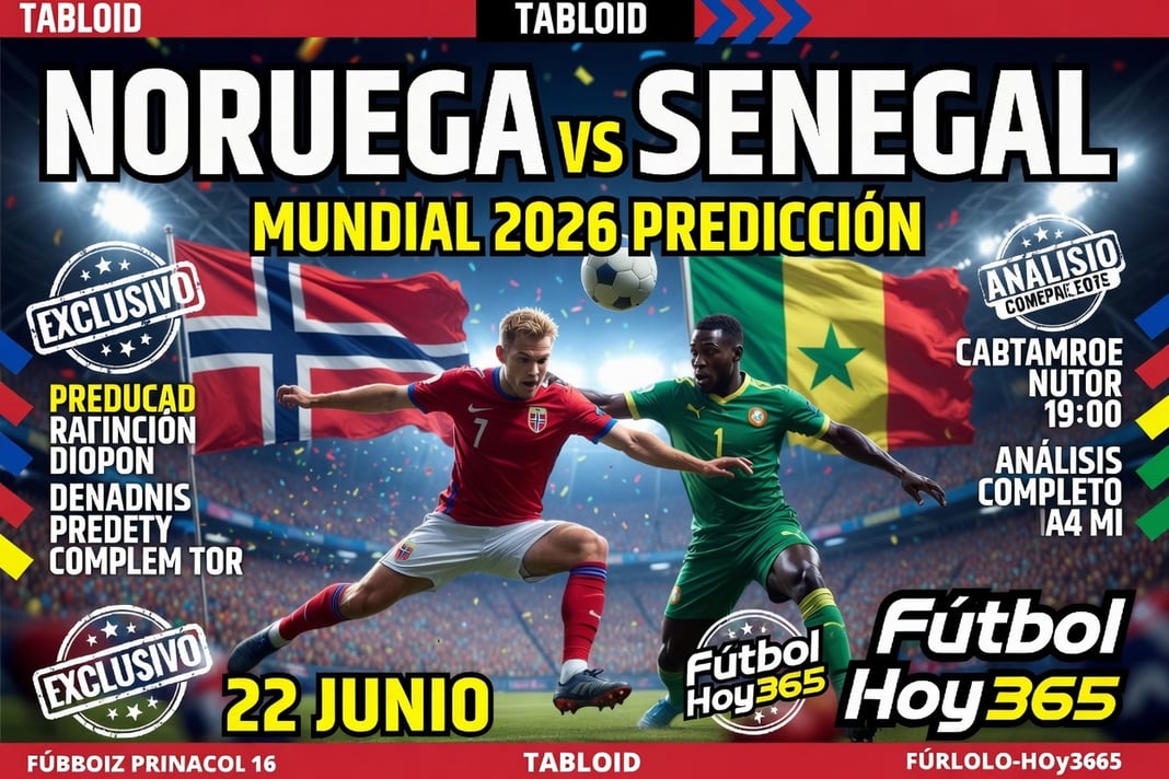 Noruega vs Senegal Mundial 2026 Prediccion 22 Junio