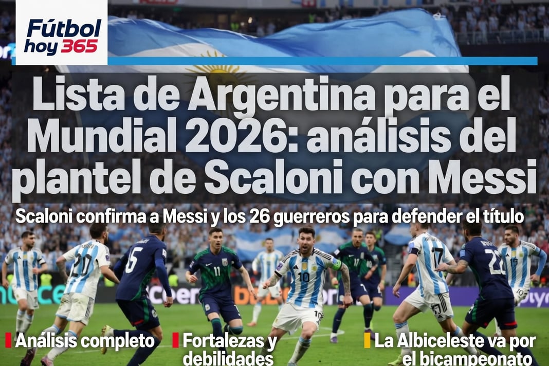 Lista de Argentina para el Mundial 2026 análisis del plantel de Scaloni con Messi
