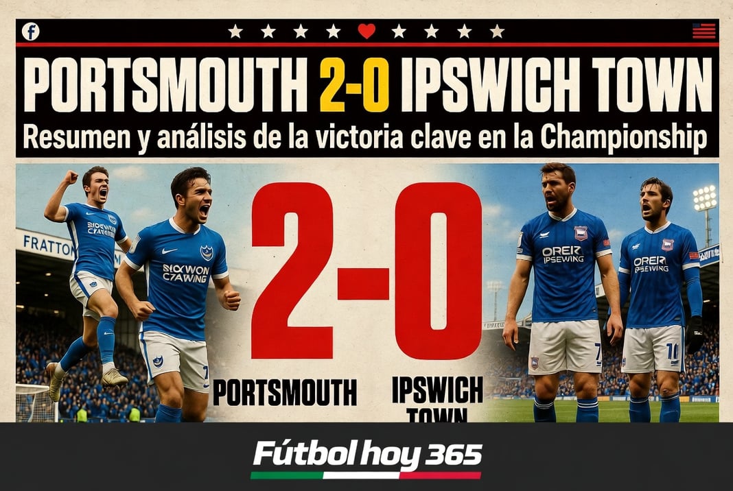 Portsmouth 2-0 Ipswich Town Resumen y análisis de la victoria clave en la Championship