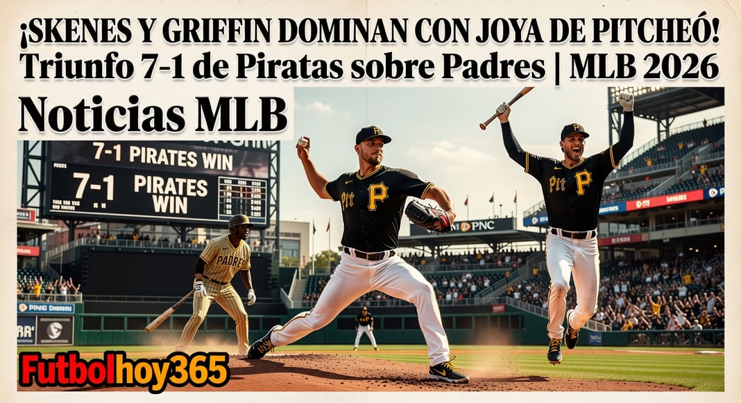 Paul Skenes y Konnor Griffin lideran joya de pitcheo en victoria 7-1 de Piratas sobre Padres | MLB 2026