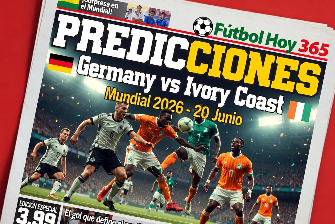 Predicciones Germany vs Ivory Coast Mundial 2026 20 Junio