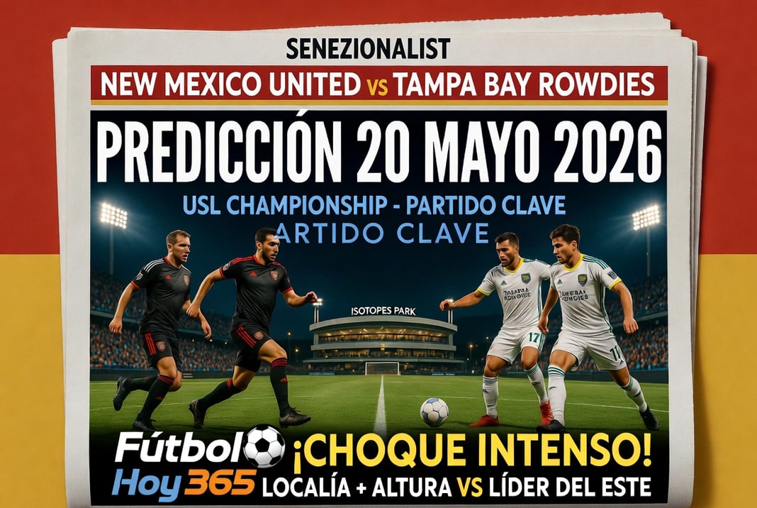New Mexico United vs Tampa Bay Rowdies Prediccion 20 Mayo 2026 USL Championship