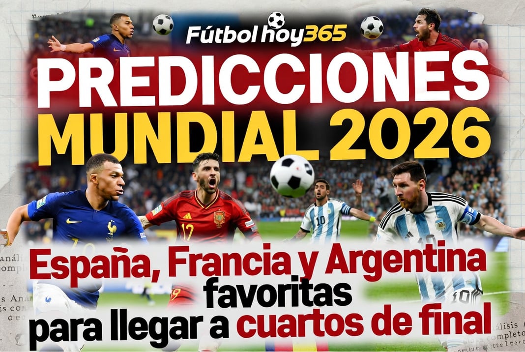 Predicciones Mundial 2026 España, Francia y Argentina favoritas para llegar a cuartos de final