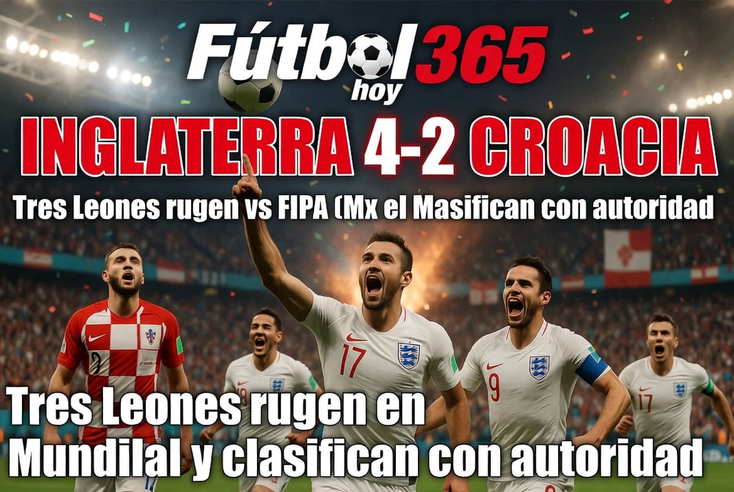 Inglaterra 4-2 Croacia Tres Leones rugen en el Mundial y clasifican con autoridad