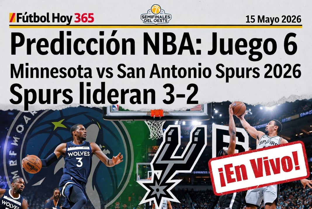 Predicción NBA Juego 6 Minnesota vs San Antonio Spurs 2026 Spurs lideran 3-2