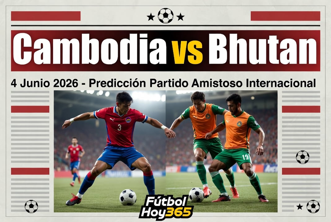 Cambodia vs Bhutan 4 Junio 2026 Prediccion Partido Amistoso Internacional