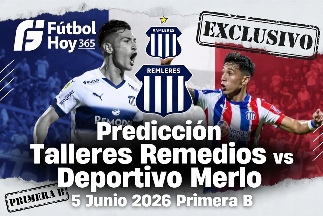Predicción Talleres Remedios vs Deportivo Merlo 5 Junio 2026 Primera B