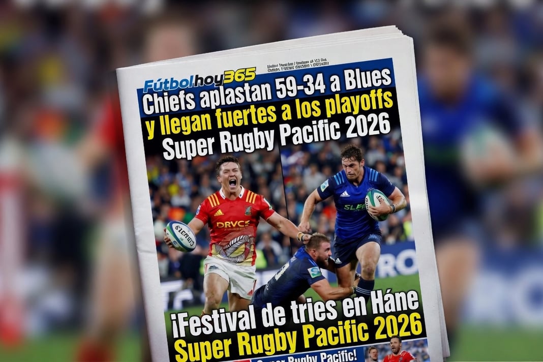 Chiefs aplastan 59-34 a Blues y llegan fuertes a los playoffs de Super Rugby Pacific 2026