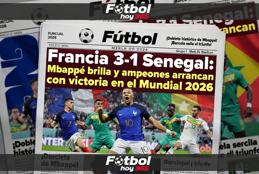 Francia 3-1 Senegal Mbappé brilla y los campeones arrancan con victoria en el Mundial 2026
