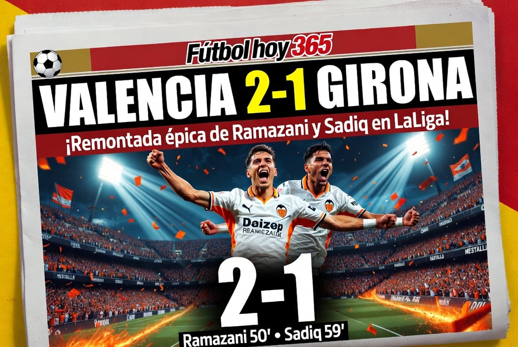 Valencia 2-1 Girona Remontada épica de Ramazani y Sadiq en LaLiga
