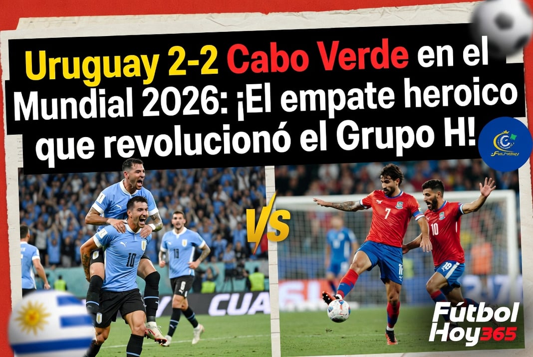 Uruguay 2-2 Cabo Verde en el Mundial 2026 ¡El empate heroico que revolucionó el Grupo H!