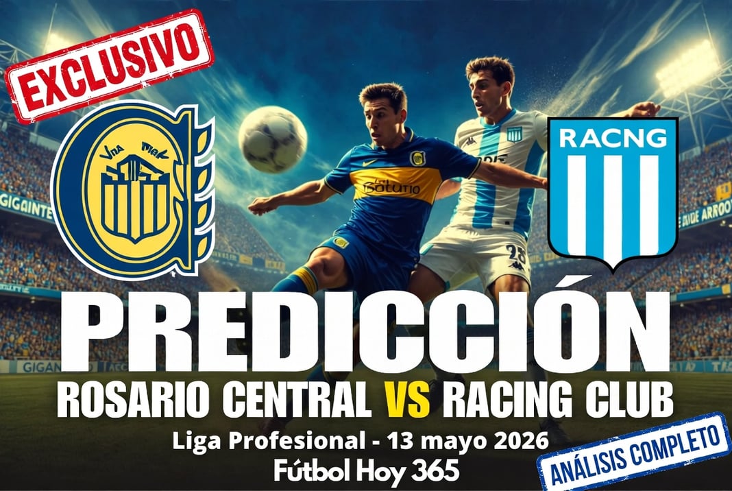 Predicción Rosario Central vs Racing Club Liga Profesional 13 mayo 2026