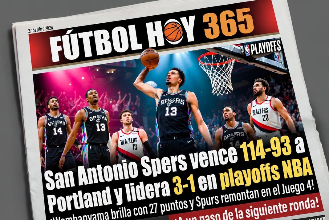 San Antonio Spurs vence 114-93 a Portland y lidera 3-1 en playoffs NBA