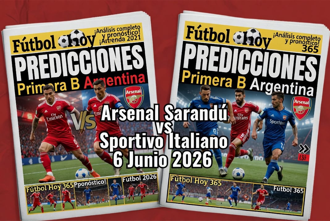 predicciones Primera B Argentina Arsenal Sarandi vs Sportivo Italiano 6 Junio 2026