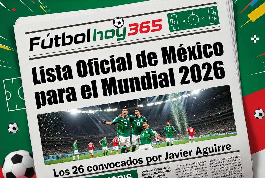 Lista Oficial de México para el Mundial 2026 los 26 convocados por Javier Aguirre