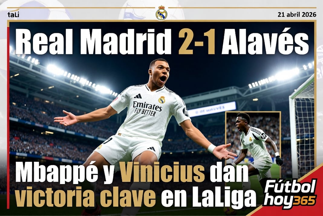 Real Madrid 2-1 Alavés Mbappé y Vinicius dan victoria clave en LaLiga