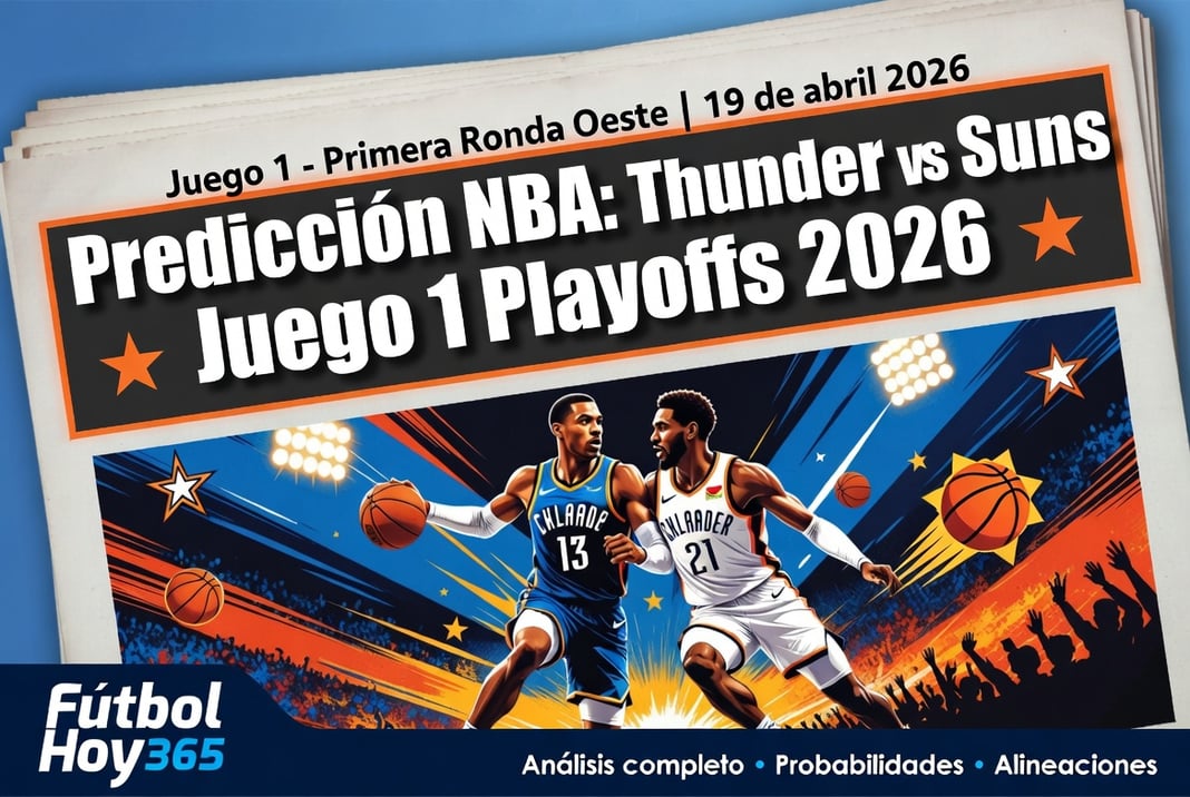 Predicción NBA Thunder vs Suns Juego 1 Playoffs 2026 Fútbol Hoy 365