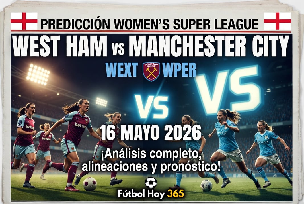 Prediccion West Ham vs Manchester City 16 Mayo 2026 Womens Super League