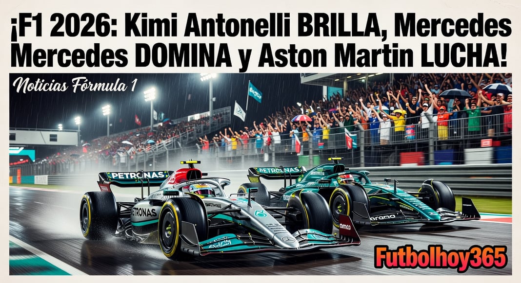 F1 2026: Kimi Antonelli brilla, Mercedes domina y Aston Martin lucha por adaptarse