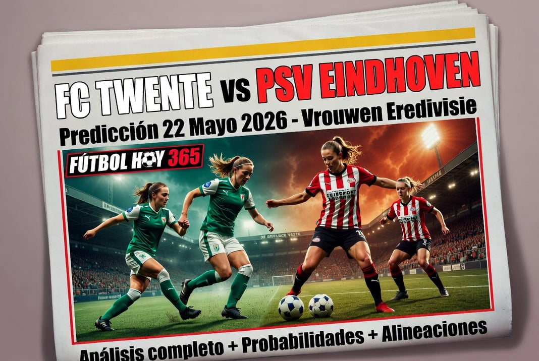 FC Twente vs PSV Eindhoven Predicción 22 Mayo 2026 Vrouwen Eredivisie
